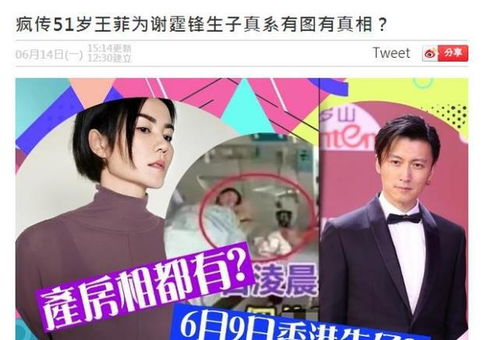 王菲被曝在香港為謝霆鋒產下一子 該來的總是會來