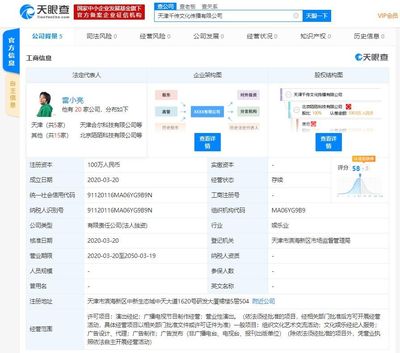 陌陌成立文化傳播新公司 聯合創始人雷小亮任