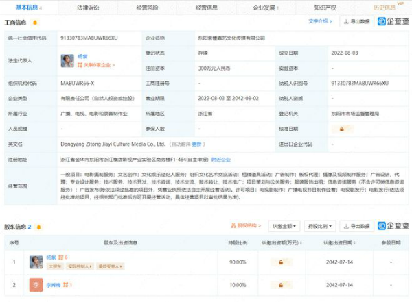 楊紫公司叫什么 楊紫首家文化傳媒公司成立